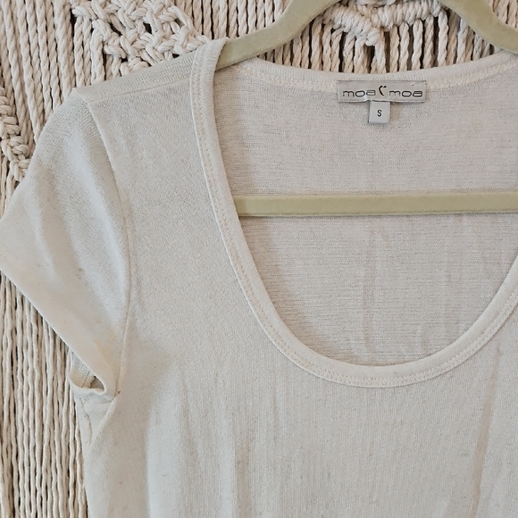 Moa Moa Cream Short Sleeve Top - Picture 3 of 7